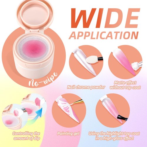 U-Shinein Cushion Gradient Painting Gel, Black&White Ombre Nails Aura Nails Full Coverage Precise Control of Each Dip Matte Effect Non-Wipe Long Lasting French Manicure Soak Off UV LED DIY Nail Art