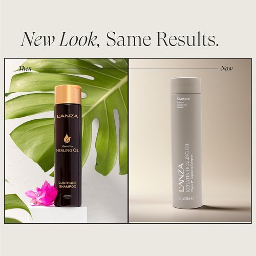 L'ANZA Keratin Healing Oil Shampoo - Hydrating Cleanse for Softness & Shine | Color Safe, Sulfate Free