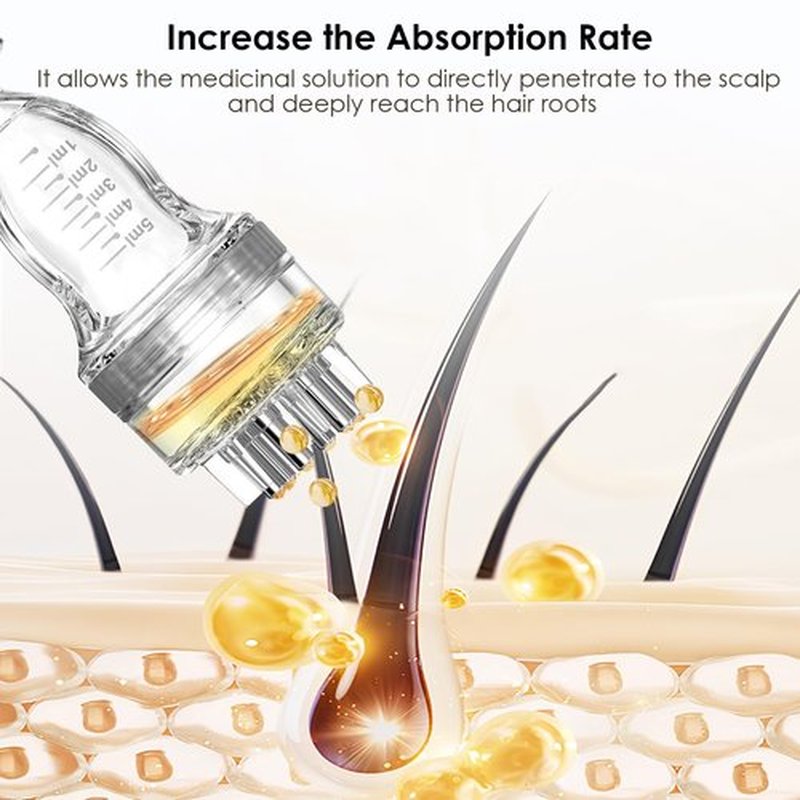 Minoxidil Applicator，Hair Oil Applicator，Scalp Serum Comb，Apply The Liquid Directly To The Scalp，Auxiliary Hair Growth Tool，Deeply Nourish Roots (2 PCS)