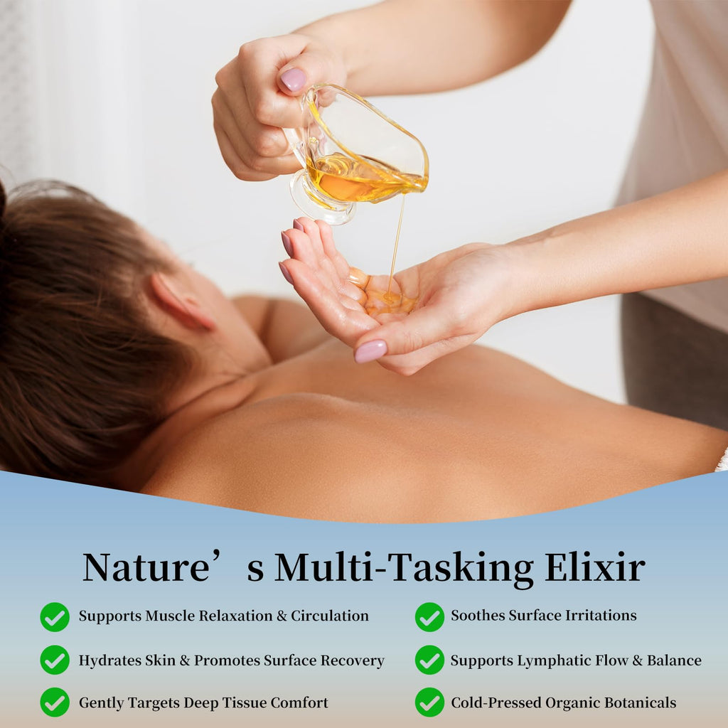 Organic Poke Root Infused Castor Oil | Deep Tissue & Lymphatic System Support | Natural Aid for Cysts, Fibroids, Muscle & Joint Comfort | 2.03 fl oz