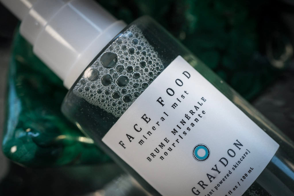 GRAYDON Face Food Mineral Mist - Natural Facial Toner I Balances, Rejuvenates, Mattifies & Shields Skin I 3.4ounce