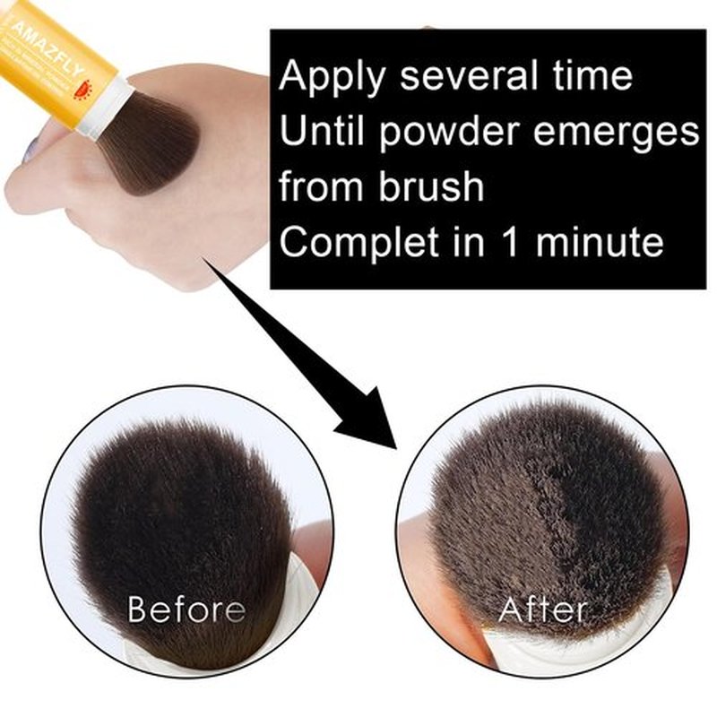 Mineral Sunscreen Setting Powder, SPF 35 Brush Sunscreen Powder for Face & Scalp, Long Lasting Lightweight Breathable, Oil Control Natural Matte Finish (#05 Medium)
