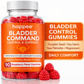 Happee Bladder Control Gummies Supplement for Women & Men – Day & Night Support - Raspberry Flavor – 90 Count