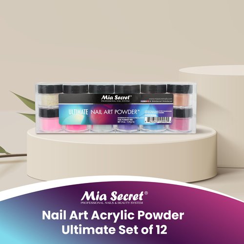 Mia Secret Ultimate Nail art Powder Collection, Set Of 12 Color,