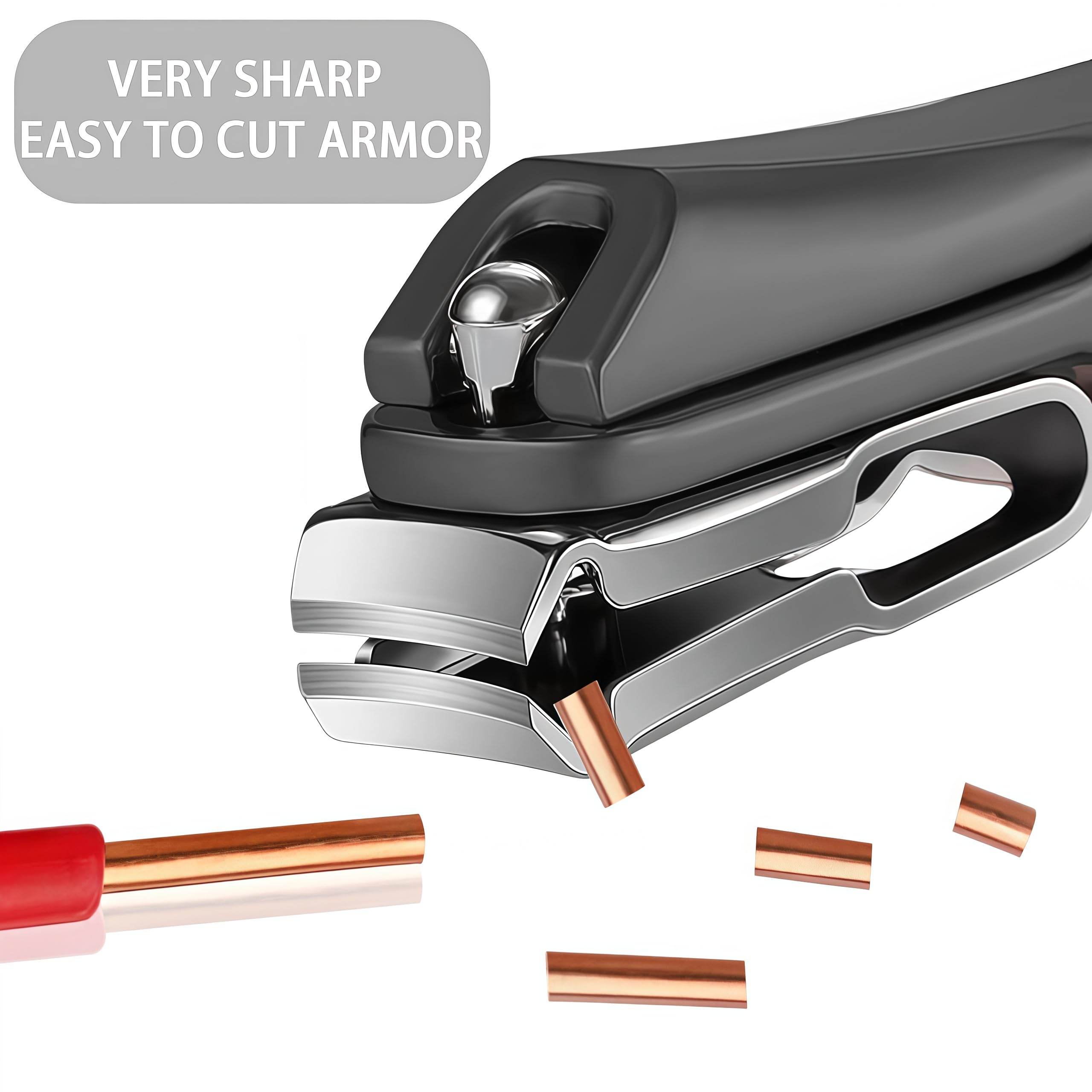 XGIZMOO 360° Rotating Toenail Clippers for Seniors, Long Handle Fingernail Clippers for Men and Women, Ergonomic Grip Toenail Clipper for Thick Nails
