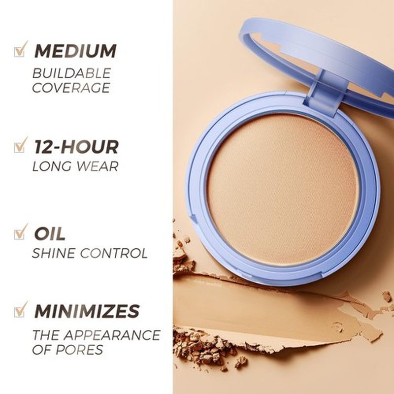 SACE LADY Face Powder Waterproof Sets Makeup, Controls Shine, Smooth Fine Lines for Flawless Lightweight Finish, Long Lasting Matte Compact Setting Powder Cosmetics Cruelty-free, 0.35oz (#02)