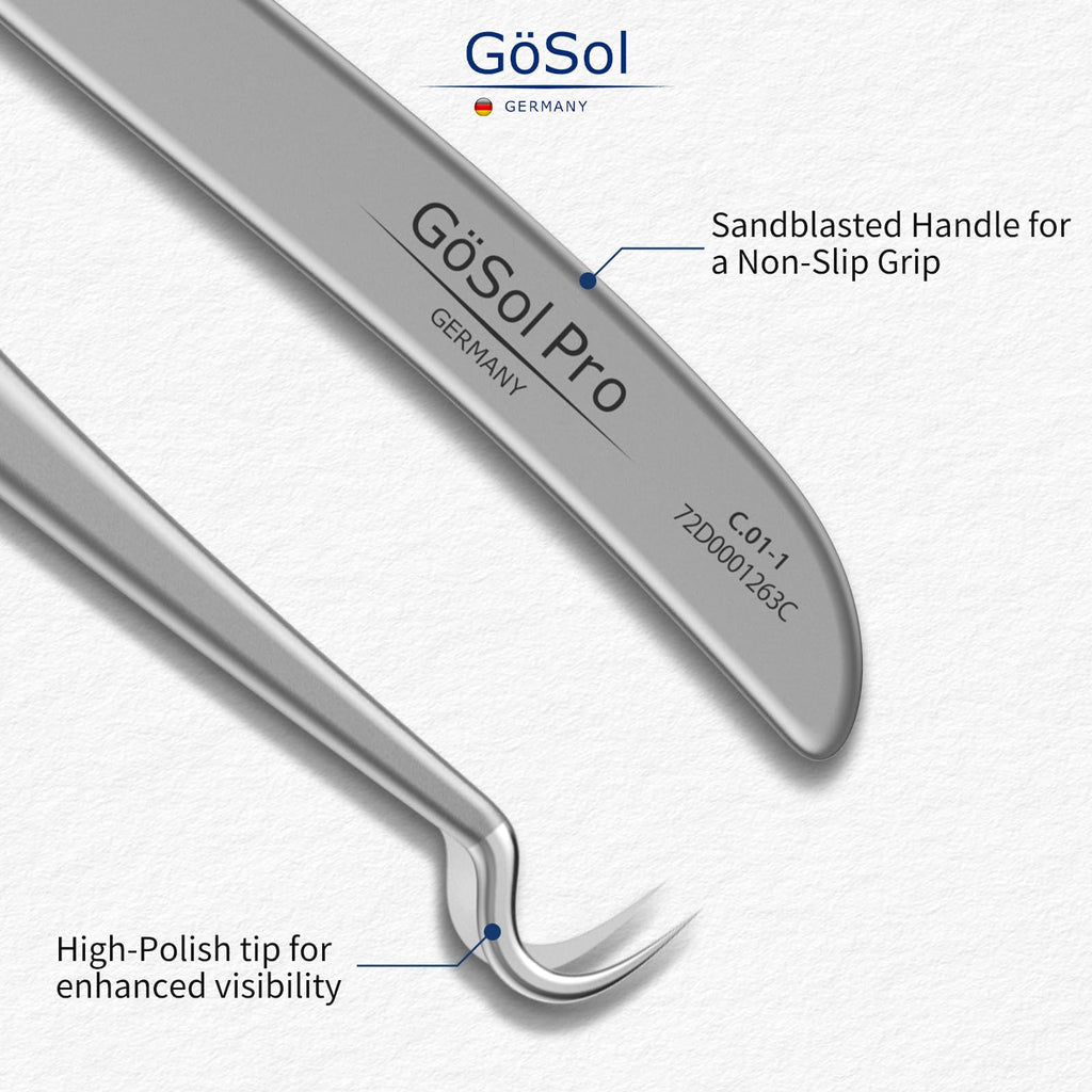 Pro Blackhead Tweezers for Nose & Face – Precision Acne, Skin impurities Removal Tool for Men & Women, Stainless Steel, Professional Curved Extraction Tweezers for Removing Whiteheads and pimples