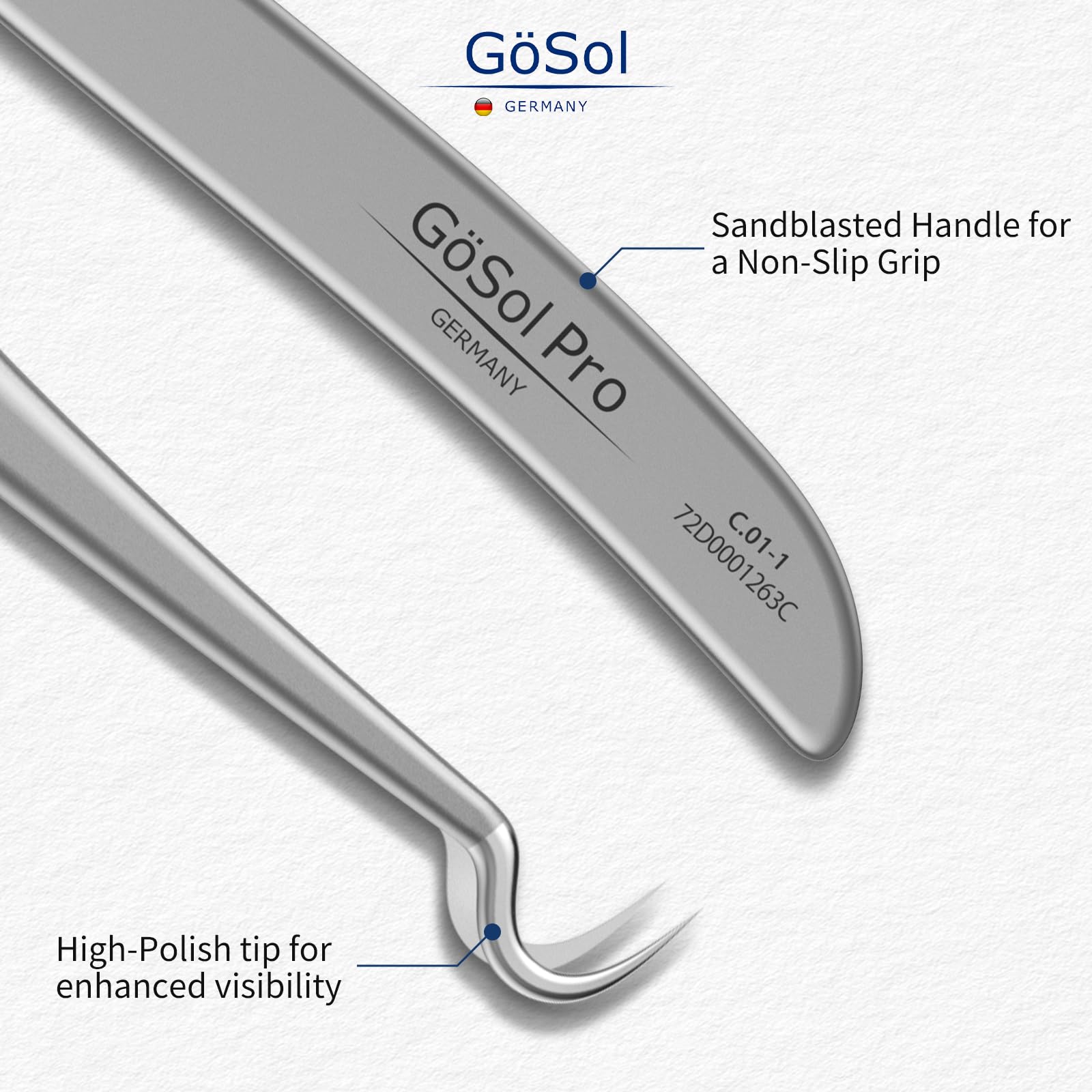 Pro Blackhead Tweezers for Nose & Face – Precision Acne, Skin impurities Removal Tool for Men & Women, Stainless Steel, Professional Curved Extraction Tweezers for Removing Whiteheads and pimples