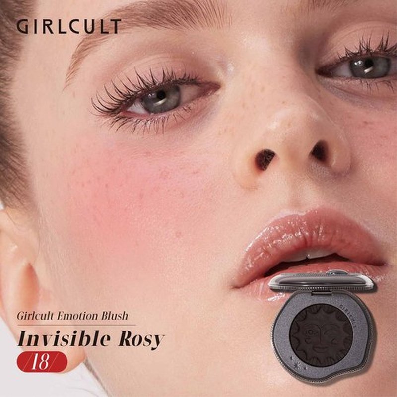 GIRLCULT Cream-to-Powder Blush – Soft Matte Cream Blush for Natural Flush, Skin-Like Texture, Buildable Nude Glow for Cheeks (#18)