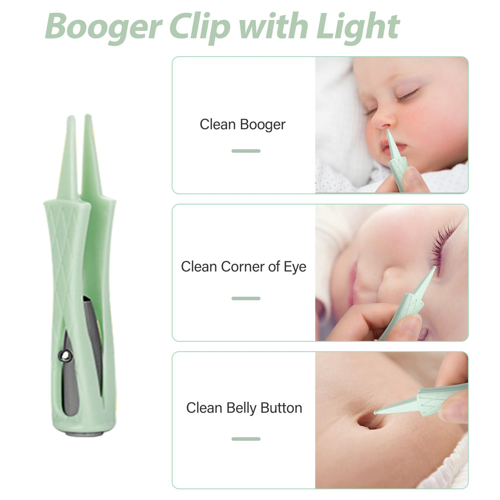 15 Pack Ear Wax Removal Tool Kit with Light - LED Ear Cleaning Kit, Ear Wax Removal for Kids and Adults, Ear Cleaning Tool, Ear Picker Spoon & Ear Tweezers & Spiral Spring Ear Spoon Green