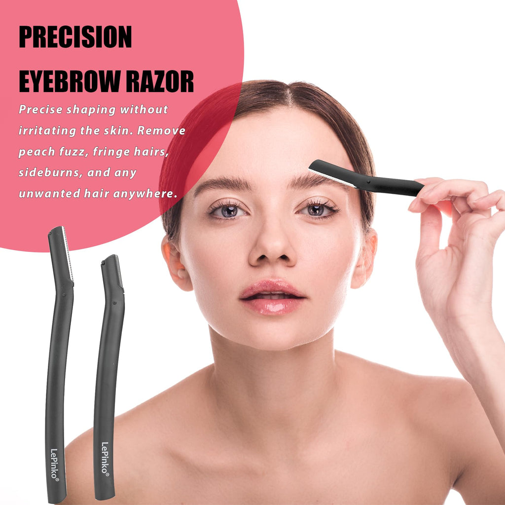 Eyebrow Trimmer Kit, 7 in 1 Eyebrow Scissors, Tweezer, Razor, Brush - White