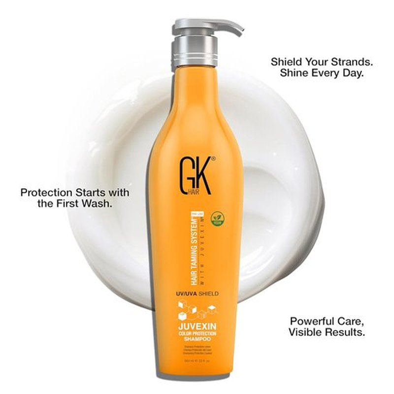 GK HAIR Shield Shampoo - Color Safe Formula with UV Protection & Aloe Vera | 22 Fl Oz, Vegan & Hydrating