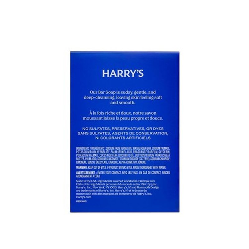 Harry's Bar Soap for Men - Redwood Scent, 4 Oz Body Soap Bars | 2 Pack for Fresh Clean