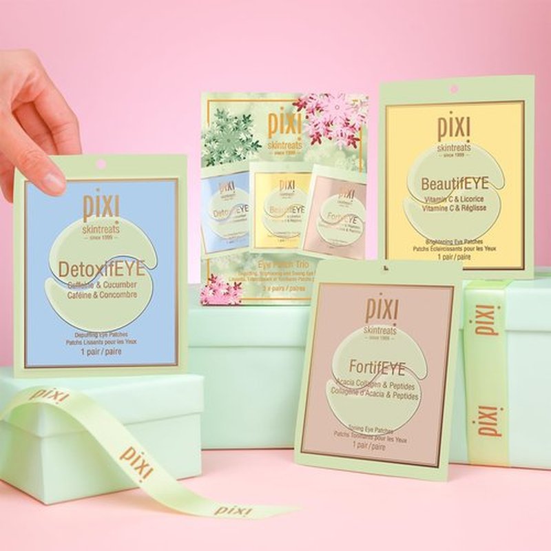 Pixi Beauty Holiday Eye Patch Trio - 3 Single-Use Patches for Depuffing & Hydrating Under-Eyes | 6 Patches Total