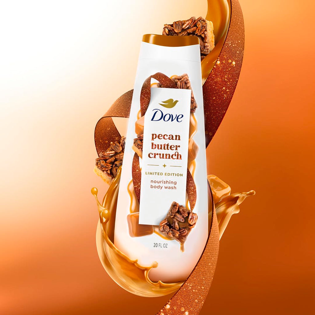 Dove Limited Edition Holiday Treats Body Wash for Deep Nourishment Pecan Buttercrunch 20 oz