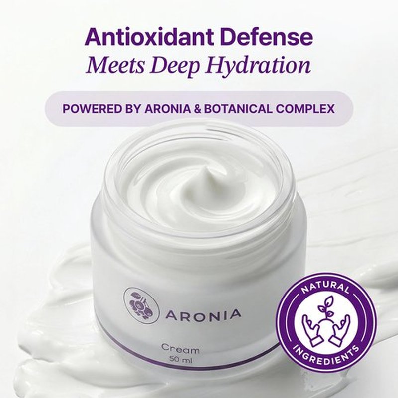LAMUAMOR Aronia Extract Day Night Cream for Face Neck with Antioxidant Formula, Hydrating Moisturizer, Brightening 1.76 oz