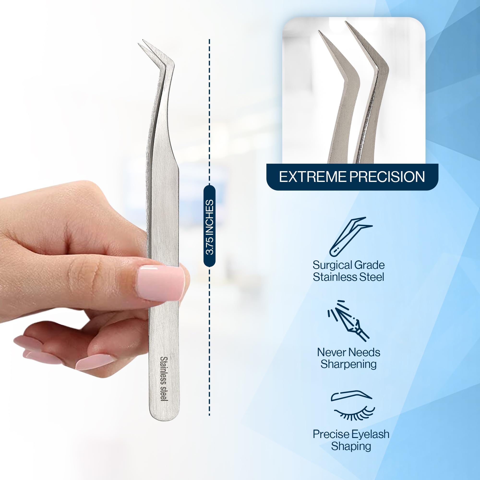 Regine Switzerland Curved Mink Lash Tweezer - Volume & Isolation Applicator