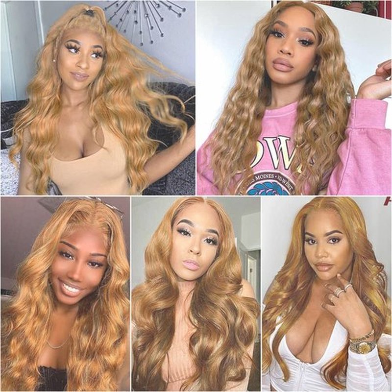 P27/613 Highlight Blonde Bundles Body Wave Bundles Human Hair 24 24 24 Inch Unprocessed Brazilian Virgin Weave Hairs Honey Blonde 3 Bundle 50 Gram Per Bundle Human Hair Extensions