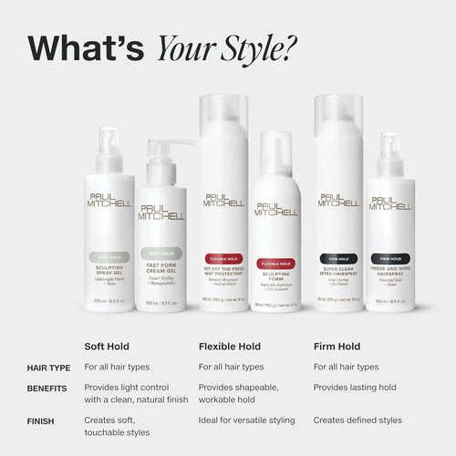 Paul Mitchell Freeze and Shine Hairspray - Maximum Hold & Shiny Finish for Coarse Hair