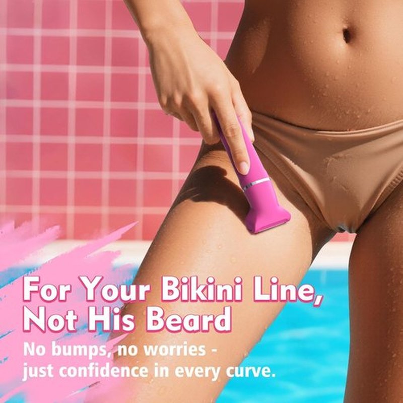 Skiennix Bikini Trimmer for Women - IPX7 Waterproof Hair Remover with 3-in-1 Heads | Hypoallergenic Blades