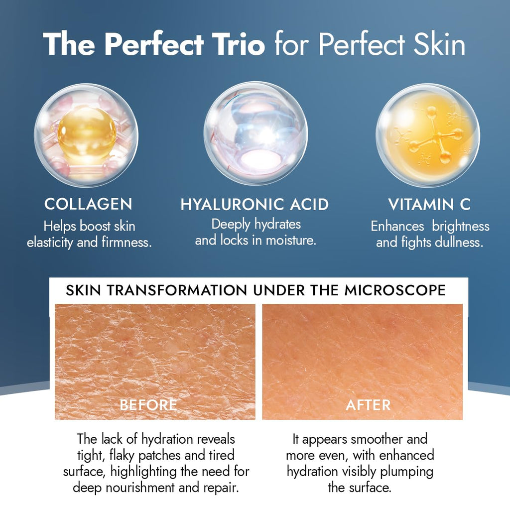 Bussell Skin Care Beverly Hills Dermatology - Deep Collagen Face Mask, Hyaluronic Acid and Vitamin C, All Skin Types, 5 Pack