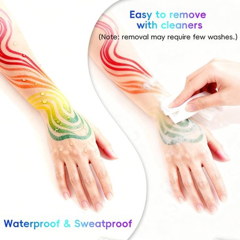 INAFKDPONR 8-color luminous body painting, UV neon face painting pen, luminous face painting kit, washable skin tattoo pen, Halloween party makeup (8 colors)