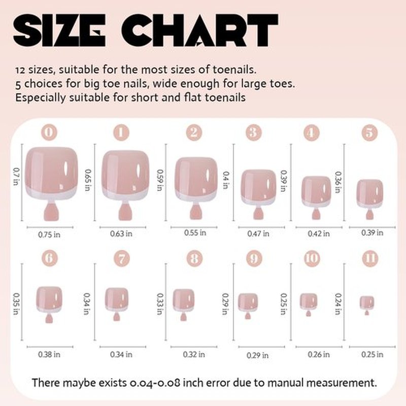 FJSMTOPl 216Pcs Press on Toenails - French Tip Toe Nails Press ons - White French Fake Toe Nails - Acrylic Glue on Toe False nails - Stick on Toenails for Women Nail Manicure