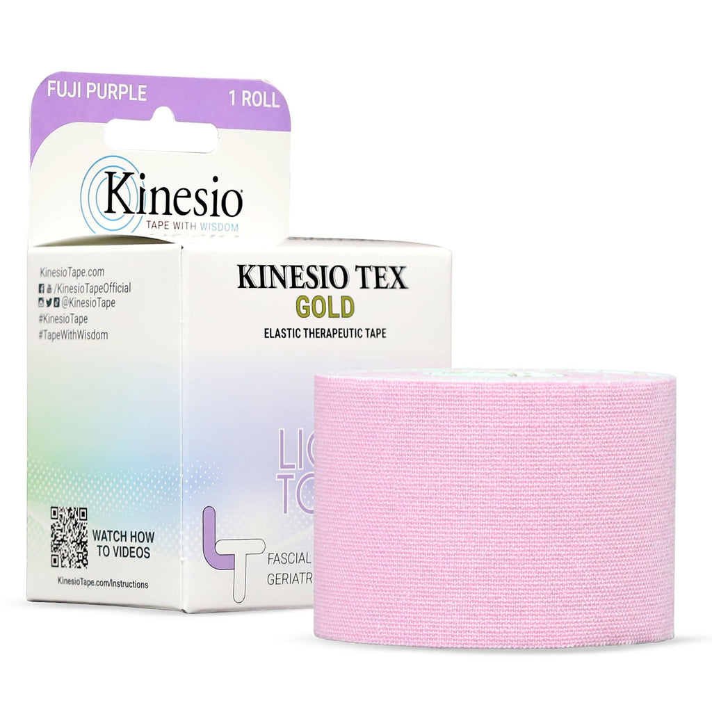 Kinesio Taping - Elastic Therapeutic Athletic Tape Tex Gold Light Touch - Fuji Purple – 2 in. x 16.4 ft