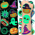 winthrop 240 Pcs Luminous Halloween Temporary Tattoos for Kids, Individually Wrapped Glow In the Dark Waterproof Safety Tattoos,Trick or Treat, Best Choice for Halloween Candy Bag, 60 Designs