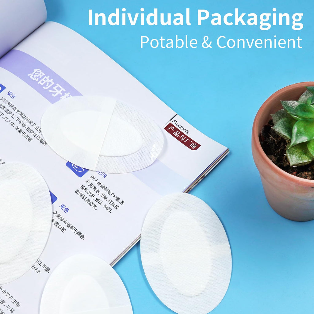 20pcs Sterile Non-Woven Eye Pads Patches Adhesive Bandages Wound Dressings for Adults