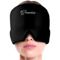 TheraICE Migraine Relief Cap | Soothing Headache Hat Ice Pack Mask | Face Cold Compress Cooling Gel Head Wrap Products for her Sinus Tension Stress Hangover & Puffy Eyes | Great Birthday Gift for Mom