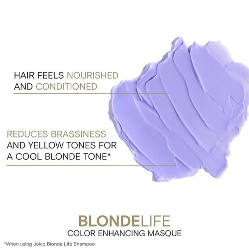 Joico Blonde Life Color Enhancing Masque - Color Depositing Treatment for Blonde Hair | Fortified With Monoi & Tamanu Oil
