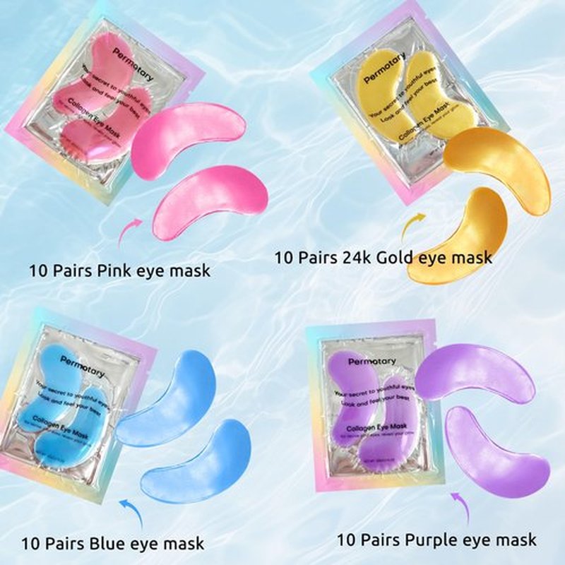 Adofect Under Eye Patches 40 Pairs, Collagen Eye Mask with Hyaluronic Acid for Dark Circles, Puffy Eyes, Under Eye Bags, Wrinkles, Skin Care for Valentine's Day, Bachelorette Party Favors, Spa Gifts