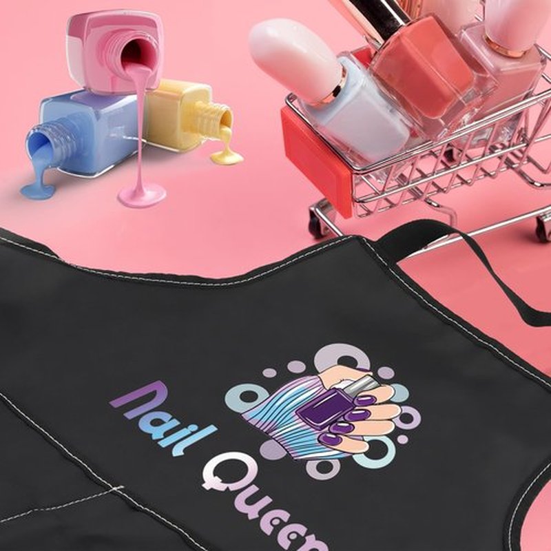 LEVLO Nail Artist Gift Nail Queen Waterproof Adjustable Apron Nail Tech Nailist Thank You Birthday Christmas Gift(Nail Queen)