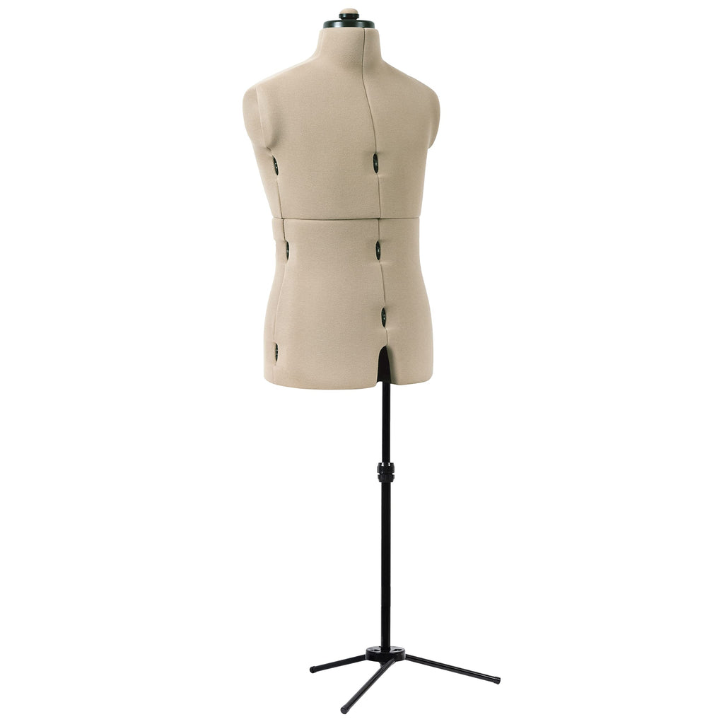 Dritz Mr. Tailor Adjustable Dress Form - Men Size US M-XL - Male Clothing Mannequin for Sewing, Fitting, and Draping - Pinnable Sewing Mannequin with 13 Dials for Fitting