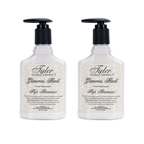 Tyler Glamorous Luxury 8 ounce Hand Lotion Pack of 2, High Maintenance