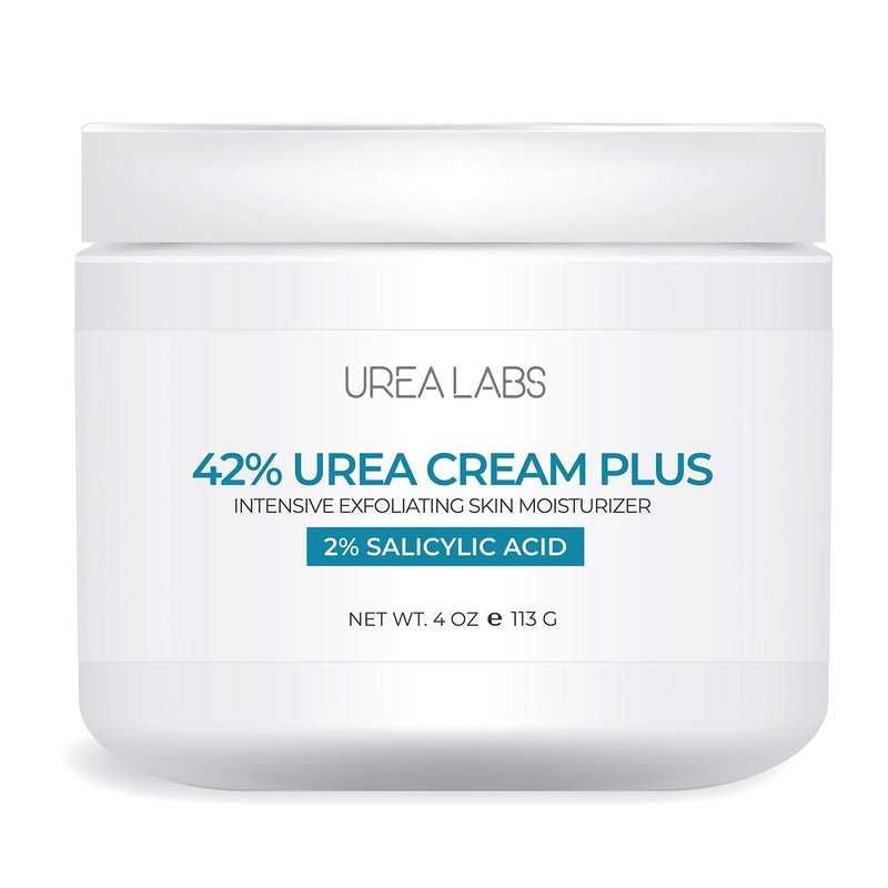 UREA LABS 42% Urea Cream with 2% Salicylic Acid for Dry Feet, Cracked Heels, Calluses and Rough Skin Powerful Exfoliating Foot Repair Moisturizer for Soft Smooth Skin Made in USA