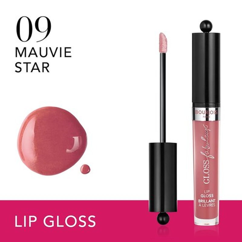 Bourjois Gloss Fabuleux Lip Gloss - 09 Mauvie Star | High-Shine Hydration for Luscious Lips
