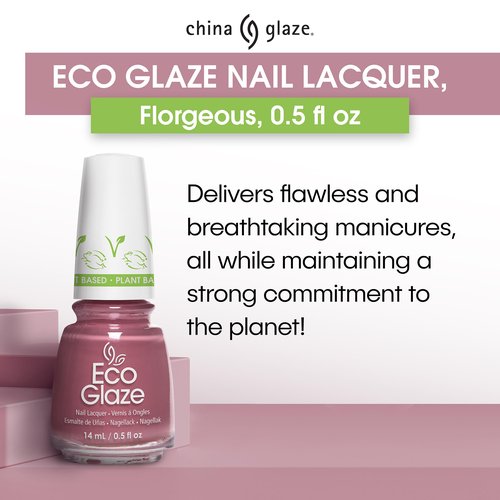 China Glaze EcoGlaze Nail Lacquer, Florgeous, 0.5 oz