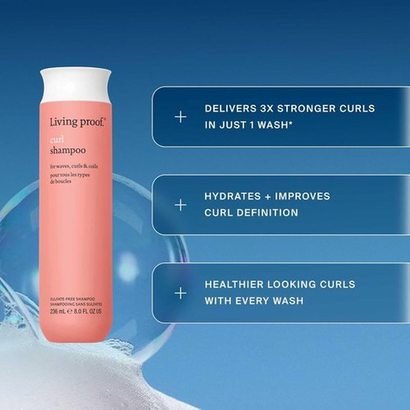 Living Proof Curl Shampoo - Strengthens & Defines Wavy, Curly, & Coily Hair | 8 oz