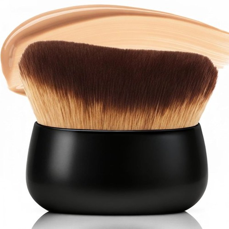 Skiennix Kabuki Self Tanner Brush - Large Vegan Body Makeup Brush for Even Coverage | Soft, Dense & Ideal for Mousse, Lotion & Foam