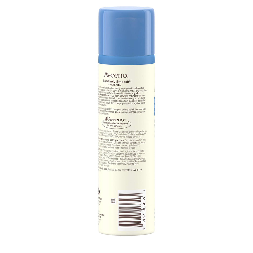 Aveeno - Active Naturals Positively Smooth Shave Gel with Natural Soy - 7 oz.