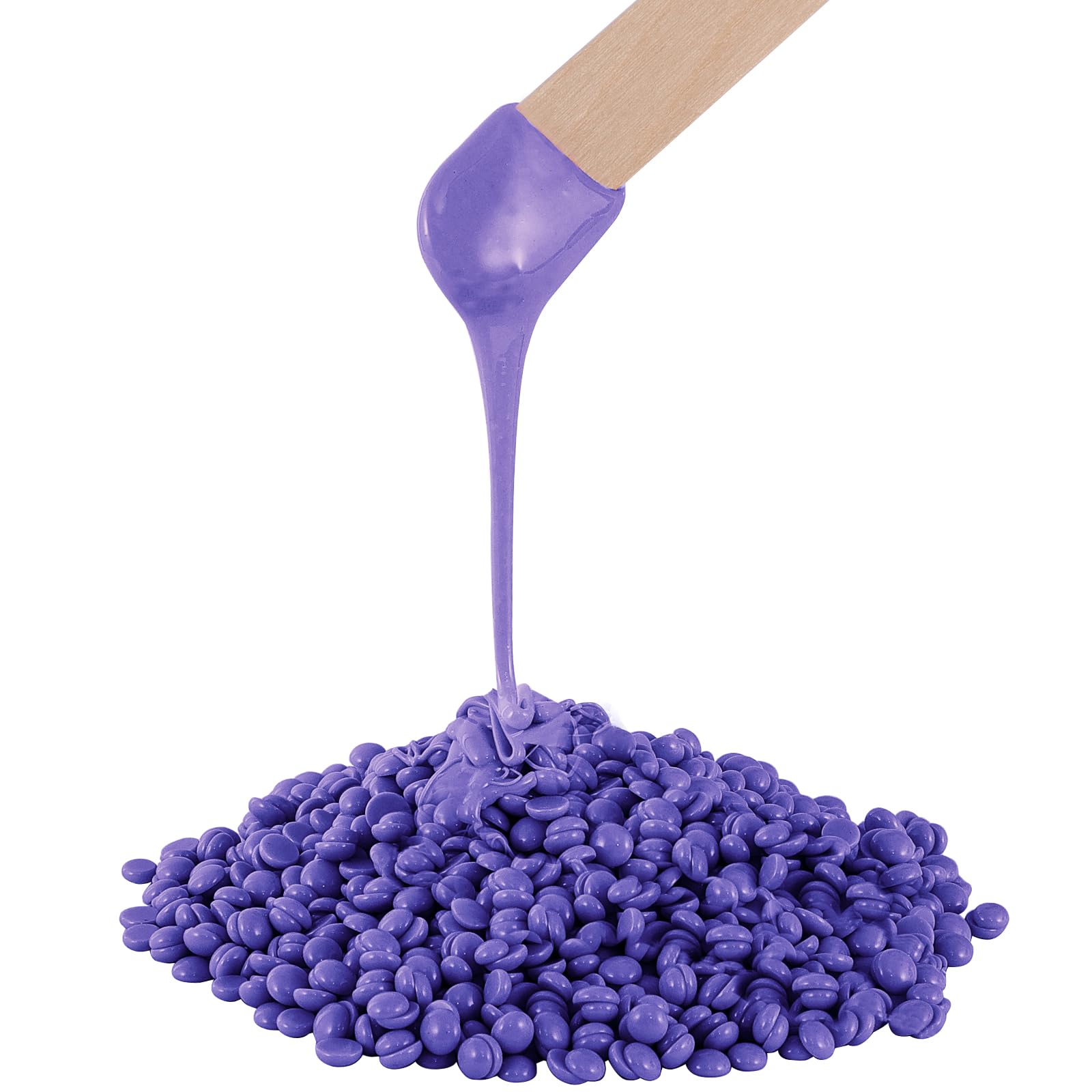 3.3lb Bulk Hard Wax Beads, Professional Waxing Bead for Brazilian, Bikini, Body, Face, Arms, Legs, Back, Chest, Coarse Hair Hair Removal, Scented Stripless Wax beans, 50 Wooden Sticks