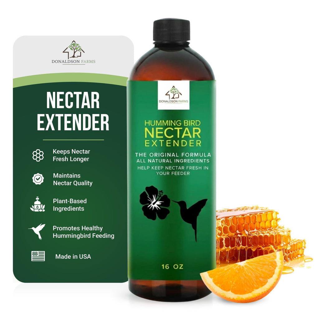 Hummingbird Nectar Extender – Extends Nectar Life and Attracts Hummingbirds Naturally All Organic Keeps Fresh Longer - Enjoy Clear Without Frequent Changes – 16 oz Bottle