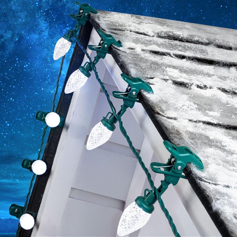 C9 Christmas Lights - 100 LED Waterproof String Lights | 65FT Commercial Grade for Outdoor Decor