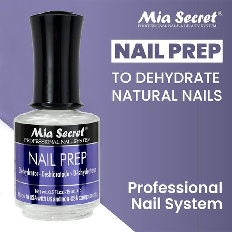 Mia Secret Nail Prep Dehydrator - Acid-Free Formula for Enhanced Bonding | 15ml