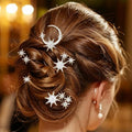 Casdre Star Rhinestone Hair Pins Bridal Hair Pieces Sparkly Crystal Bride Wedding Hair Accessories for Women and Girls(Pack of 5)