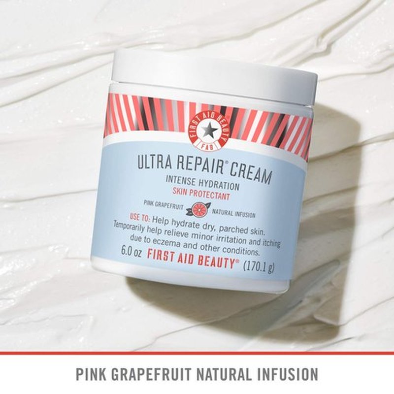 First Aid Beauty Ultra Repair Cream - Intense Hydration Moisturizer for Face & Body, Pink Grapefruit, 6 oz.
