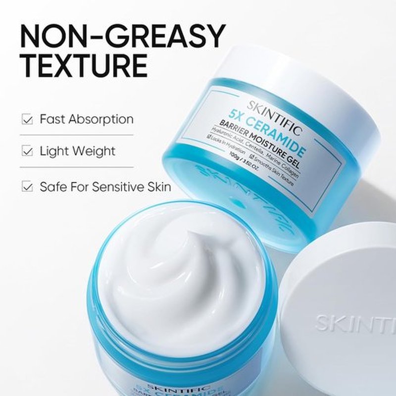 Skintific Face Moisturizer - 5X Ceramides & Hyaluronic Acid for Sensitive/Oily Skin | 30g/1 fl.oz
