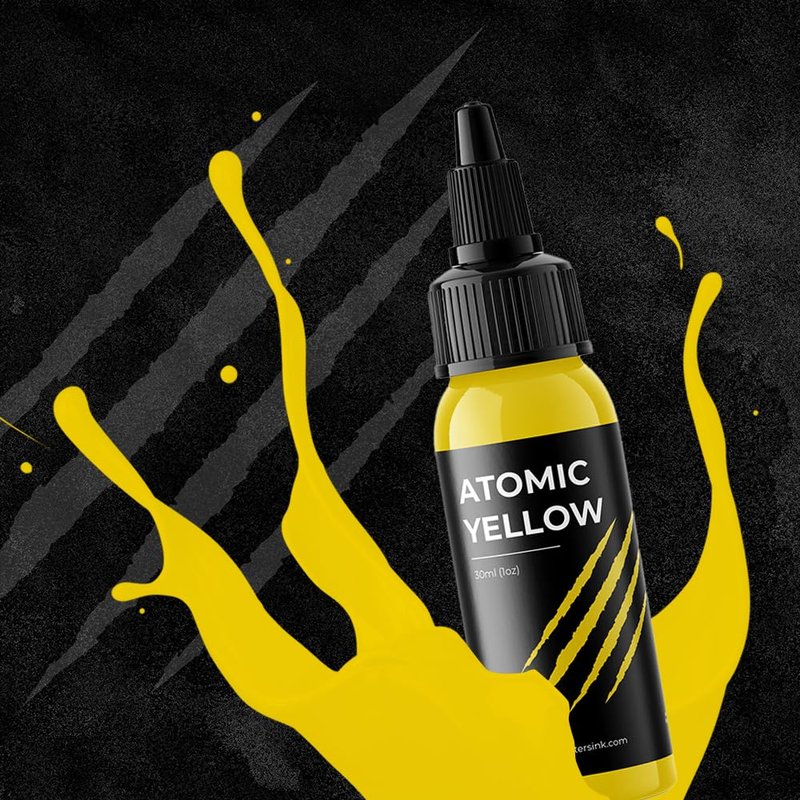 Yellow Tattoo Ink by Monsters Ink Tattoo (Atomic Yellow, 1oz)